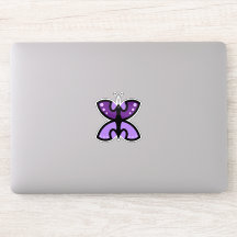 Acento gráfico de mariposa morada moderna linda