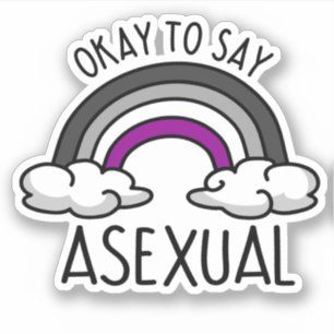 Pegatina Aceptable decir asexual
