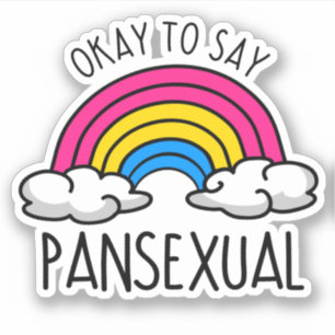 Pegatina Aceptable decir pansexual