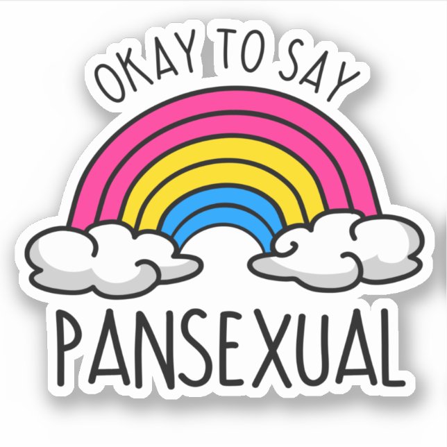 Pegatina Aceptable decir pansexual (Anverso)