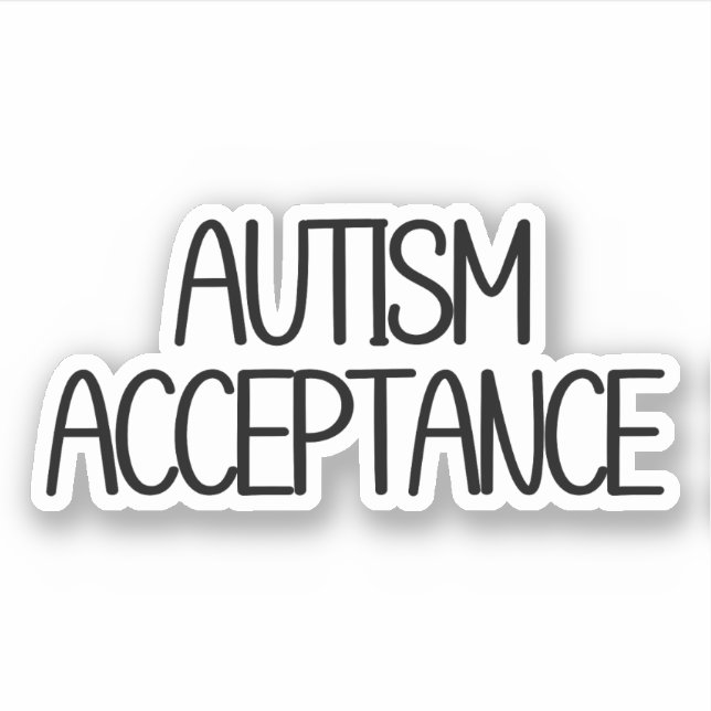 Pegatina Aceptación del autismo (Anverso)