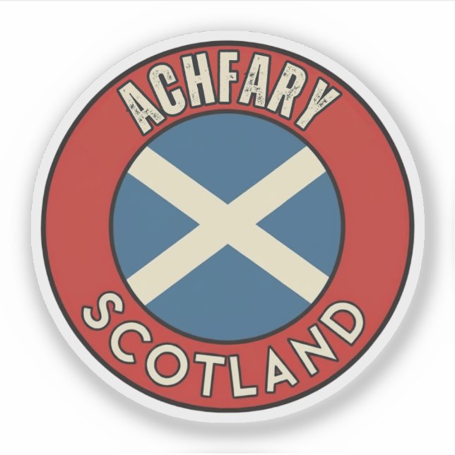 Pegatina Achfary, Escocia (Anverso)