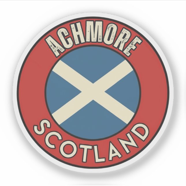 Pegatina Achmore, Escocia (Anverso)