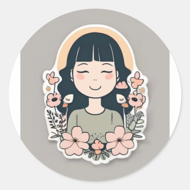 Pegatina acogedor Cat Nap (Anverso)