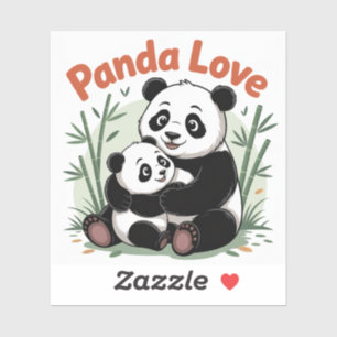 Pegatina Acogedor Panda de vuelta a la escuela