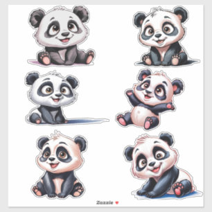 Pegatina Acogedor personalizado Pandas