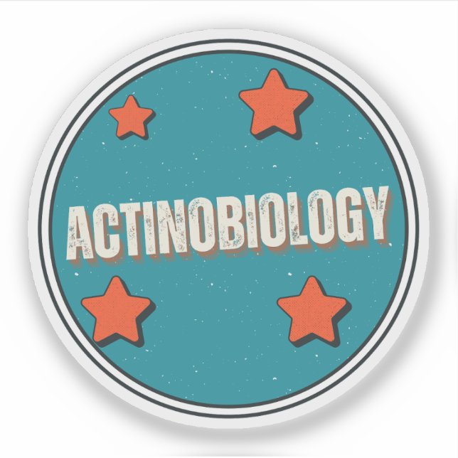 Pegatina Actinobiología (Anverso)