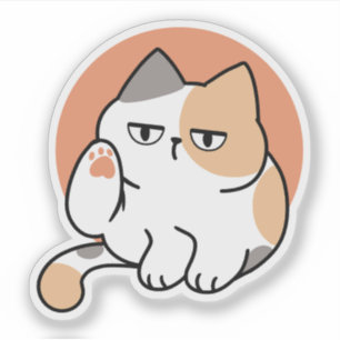 Pegatina Actitud de Gato Perezoso – Demasiado Aburrido para