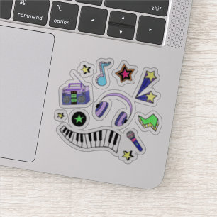 Pegatina Activar la música