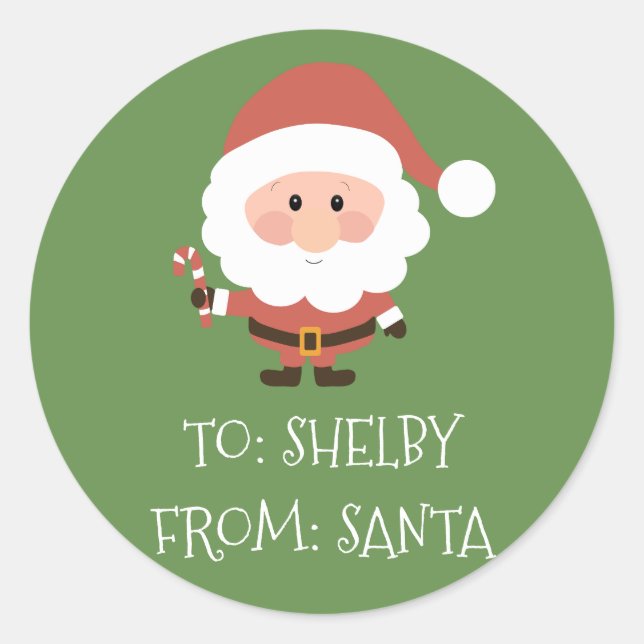 Pegatina actual de Navidad de Santa María (Anverso)