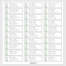 Acuarela cactus dirección de los clientes. Etiquet