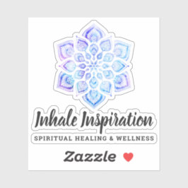 Pegatina Acuarela Mandala Logotipo metafísico Espiritual