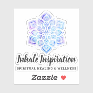 Pegatina Acuarela Mandala Logotipo metafísico Espiritual