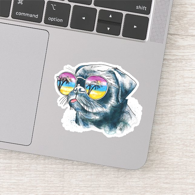 Pegatina Acuarela Tropical (Detalle)