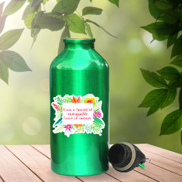 Pegatina Acuarela Tropical Fuerza Imparable De La Naturalez