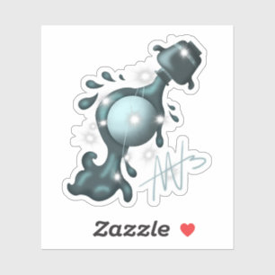 Pegatina Acuario cósmico Uranus Zodiac