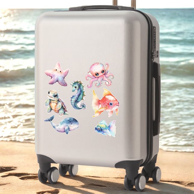 Pegatina Acuáticos amigos de acuarela (Subido por el creador)