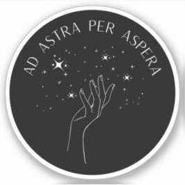 Pegatina Ad Astra Per Aspera | Cita estoica latina