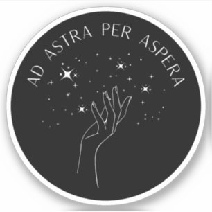 Pegatina Ad Astra Per Aspera   Cita estoica latina