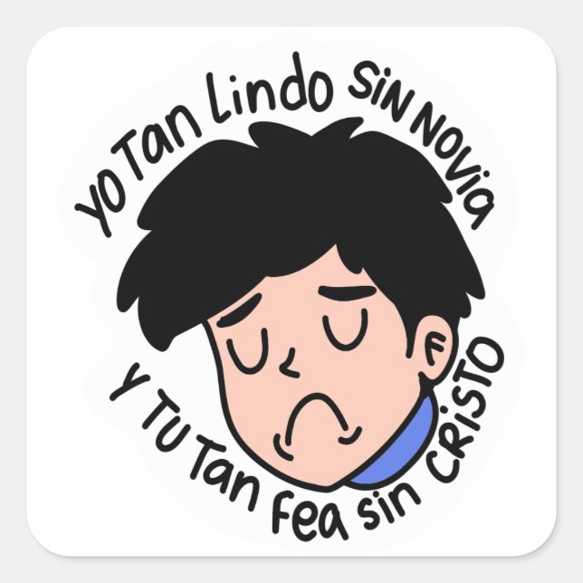 Pegatina Ádam yo tan lindo sin novia Edificaturas  (Anverso)