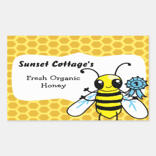 Pegatina adaptable del tarro de la miel