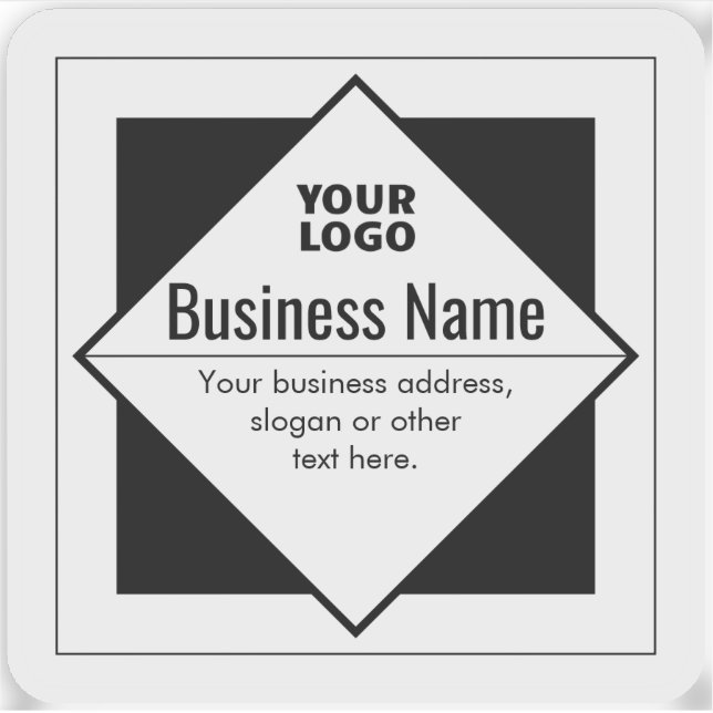 Pegatina Add Your Logo Customizable Template (Anverso)