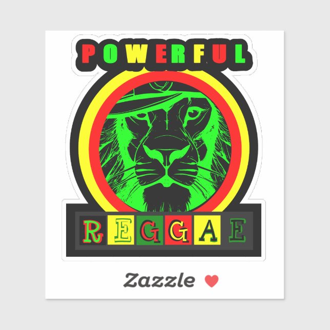 Pegatina Adesivo Powerful Reggae (Hoja)