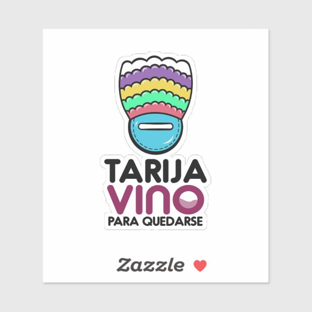 Pegatina Adesivo vino para quedarse (Hoja)