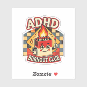 Pegatina adhd burnout club