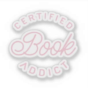 Pegatina Adicto a libros certificado