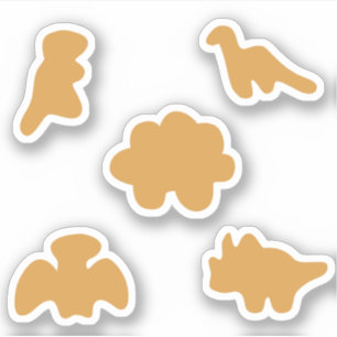 Pegatina Adicto a los nuggets de dinosaurio