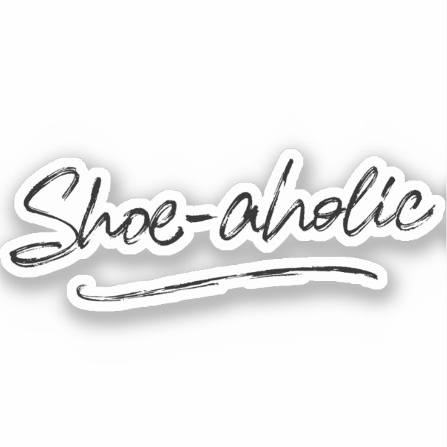 Pegatina adicto a los zapatos (Anverso)