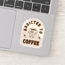Pegatina Adicto al Café Retro