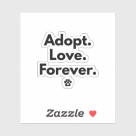 Pegatina Adopt Love Forever Sticker