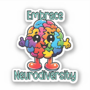 Pegatina Adoptar la neurodiversidad   Conciencia neurodiver
