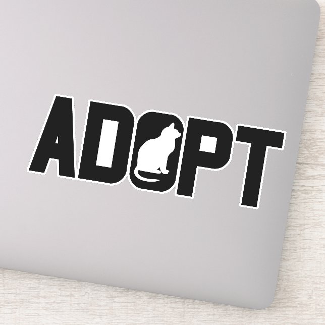 Pegatina Adoptar mascotas (Detalle)