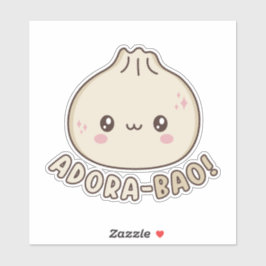 Pegatina Adora-Bao Cute Kawaii Bao Dumpling Pun Lover