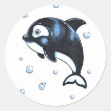 Pegatina Adorable Baby Whale
