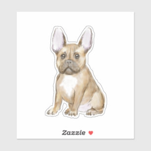 Pegatina Adorable cachorro de bulldog francés