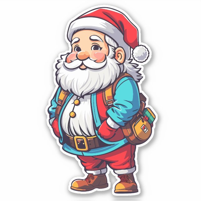 Pegatina Adorable Chubby Santa (Anverso)