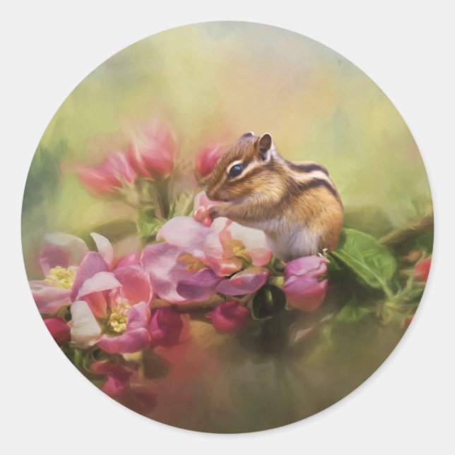 Pegatina Adorable de Chipmunk (Anverso)