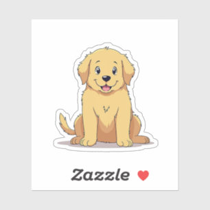 Pegatina Adorable Golden Retriever, Anime Cosy Charm, Peque