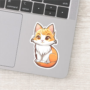 Pegatina Adorable Kawaii Kitten