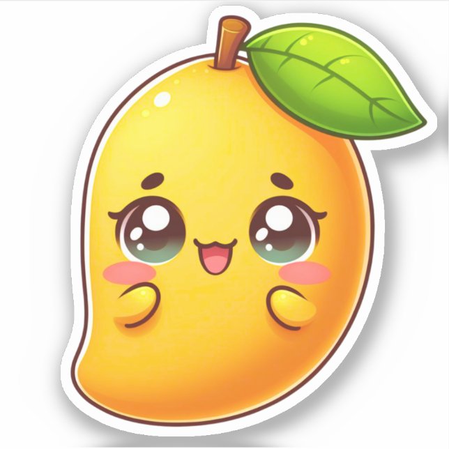 Pegatina Adorable Kawaii Mango (Anverso)