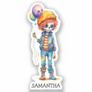 Pegatina Adorable Kid Zombie - Cute Halloween (2)