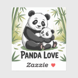 Pegatina Adorable Panda Love Back to School