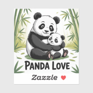 Pegatina Adorable Panda Love Back to School