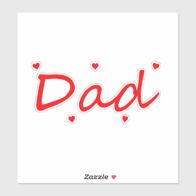 Pegatina Adorable Papá  (Hoja)