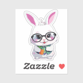 Pegatina Adorable Rabbit with Sunglasses Vinyl