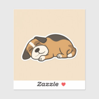Pegatina Adorable Sleepy Puppy Sticker 